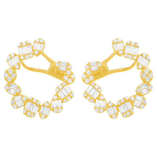 14K GOLD DIAMOND ADELINE EARRINGS