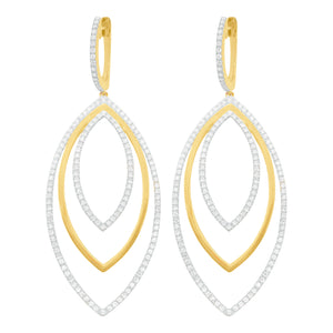 14K GOLD DIAMOND REESA EARRINGS