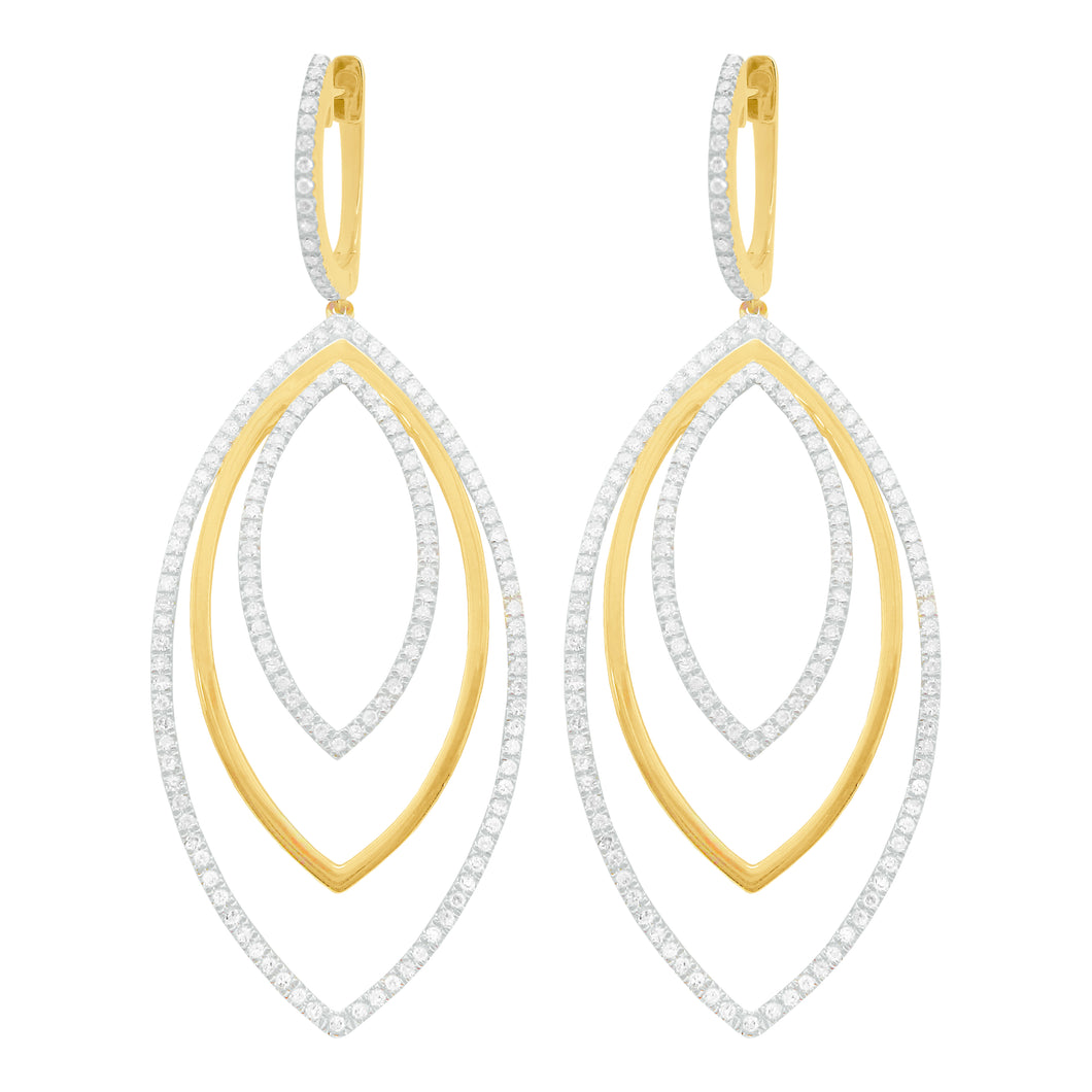 14K GOLD DIAMOND REESA EARRINGS