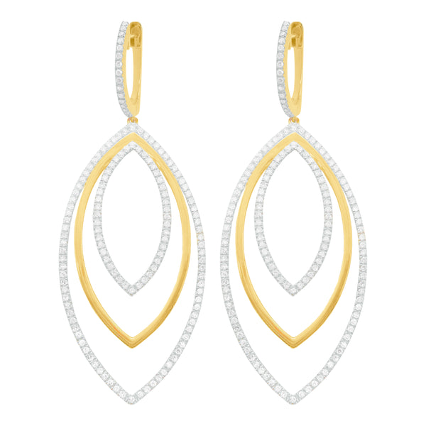 14K GOLD DIAMOND REESA EARRINGS