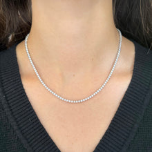 14K GOLD 7.68 CT NATURAL DIAMOND TENNIS NECKLACE