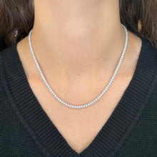 14K GOLD 8.95 CT NATURAL DIAMOND TENNIS NECKLACE