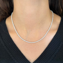 14K GOLD 5.38 CT NATURAL DIAMOND TENNIS NECKLACE