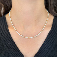 14K GOLD 5.38 CT NATURAL DIAMOND TENNIS NECKLACE