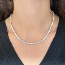 14K GOLD 16.00 CT NATURAL DIAMOND TENNIS NECKLACE