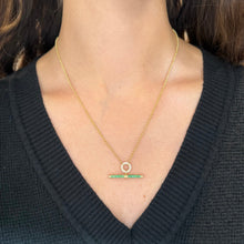 14K GOLD DIAMOND AND EMERALD CHLOE NECKLACE