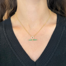 14K GOLD DIAMOND AND EMERALD CHLOE NECKLACE