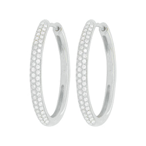 14K GOLD DIAMOND KELLY HOOPS