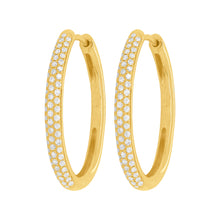 14K GOLD DIAMOND KELLY HOOPS