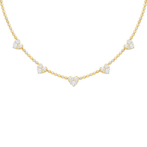 14K GOLD DIAMOND SADIE HEART NECKLACE