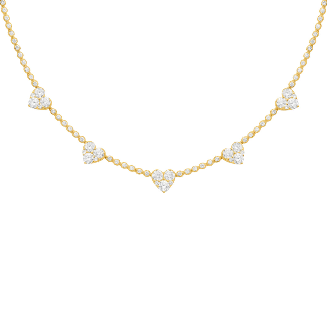 14K GOLD DIAMOND SADIE HEART NECKLACE