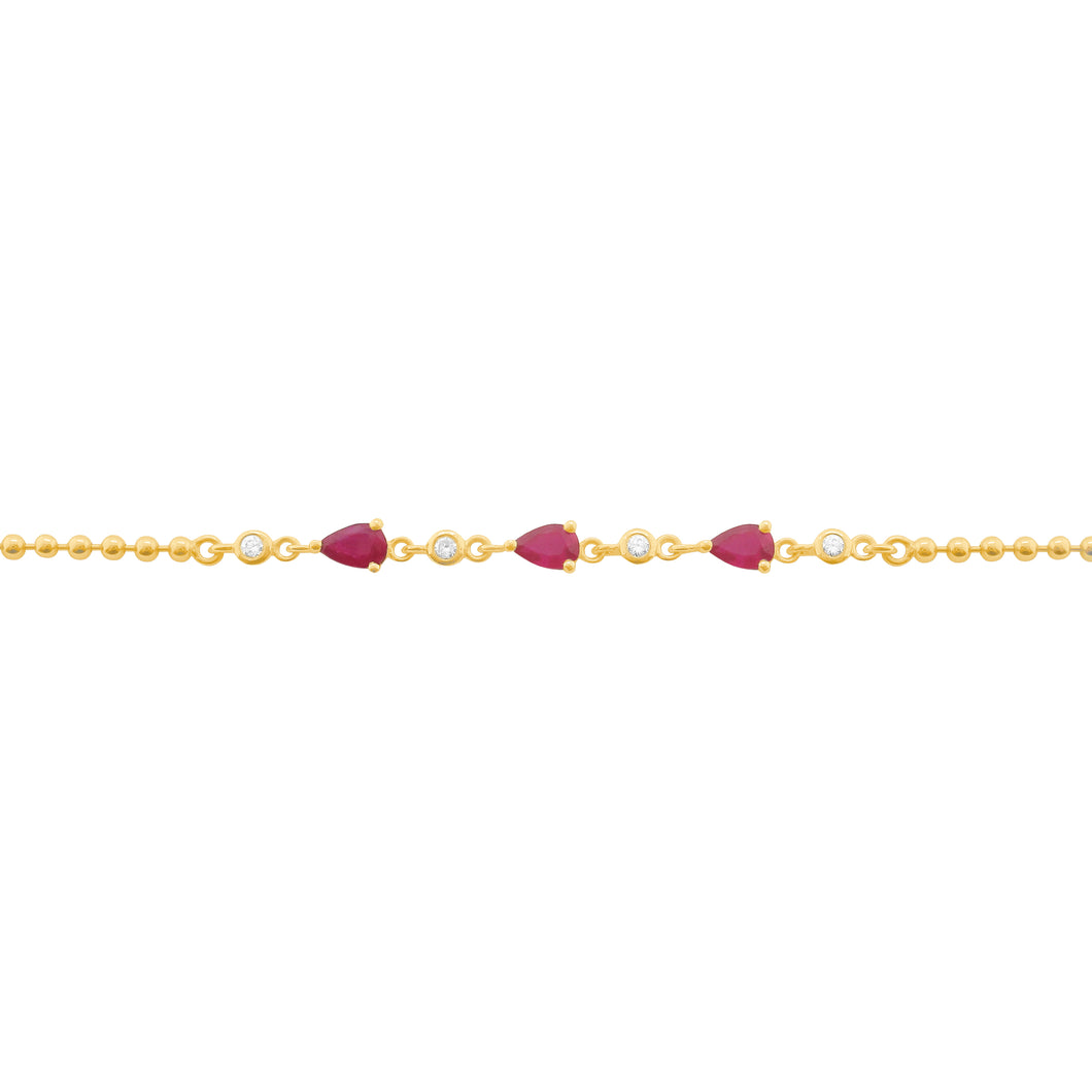 14K GOLD DIAMOND RUBY ALIX BRACELET