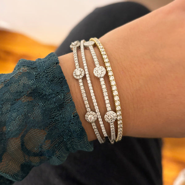 14K GOLD DIAMOND ANGELA FLEX BANGLE