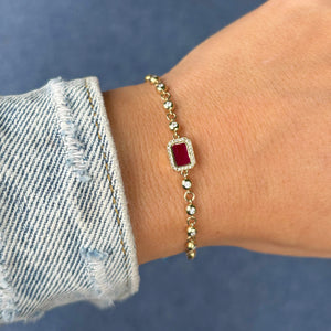 14K GOLD DIAMOND RUBY LAYNA BRACELET