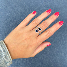 18K GOLD DIAMOND SAPPHIRE MARIANA RING