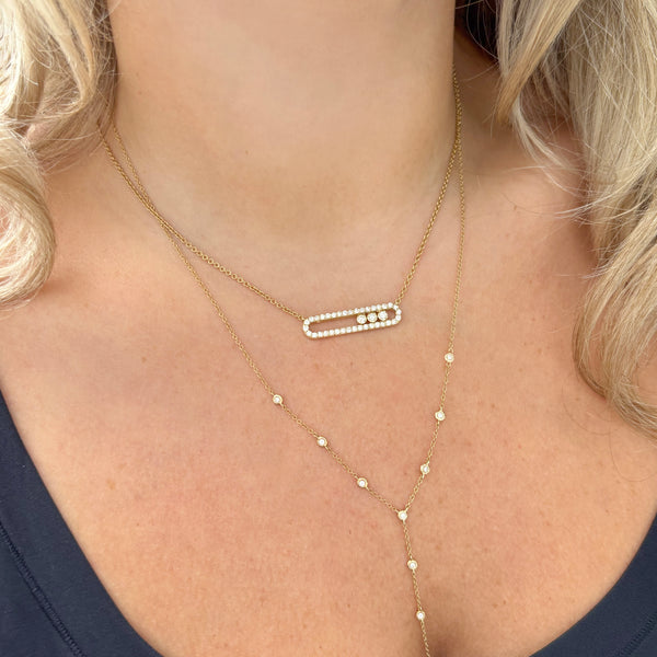 14K GOLD DIAMOND SAMARA SLIDER NECKLACE