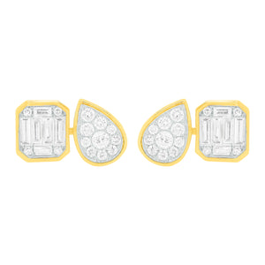 14K GOLD DIAMOND DELIA STUDS