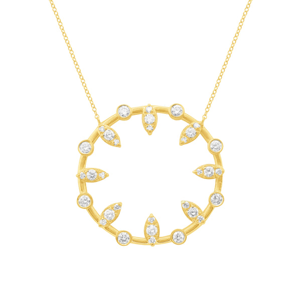 14K GOLD DIAMOND SABRINA NECKLACE