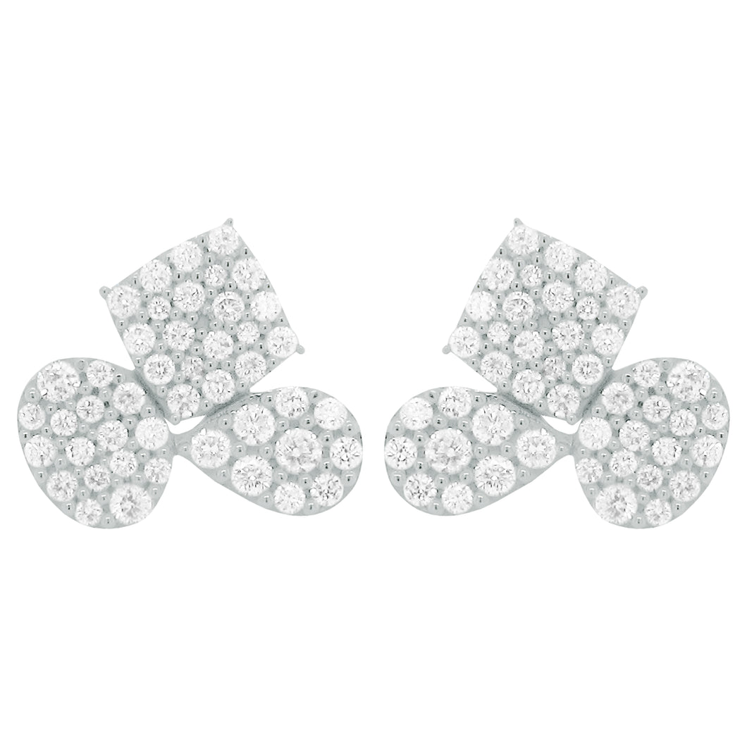 14K GOLD DIAMOND MARTHA STUDS