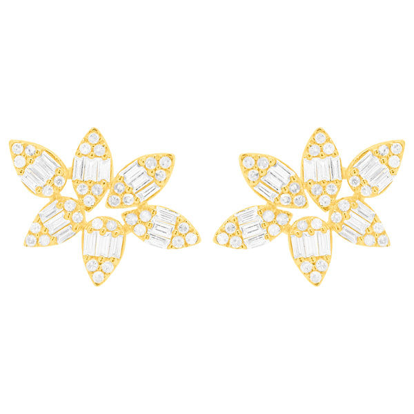 14K GOLD DIAMOND BIANCA EARRINGS