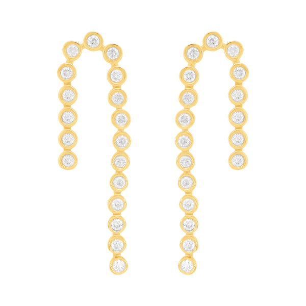 14K GOLD DIAMOND COLETTE EARRINGS