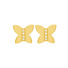 14K GOLD DIAMOND BRI BUTTERFLY STUDS