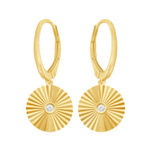 14K GOLD DIAMOND ATARA CIRCLE EARRINGS