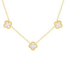 14K GOLD DIAMOND CASSIE CLOVER NECKLACE