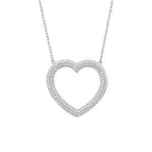 14K GOLD DIAMOND PHOEBE HEART NECKLACE