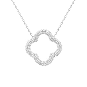 14K GOLD DIAMOND PHOEBE CLOVER NECKLACE