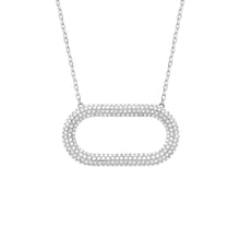 14K GOLD DIAMOND PHOEBE OVAL NECKLACE