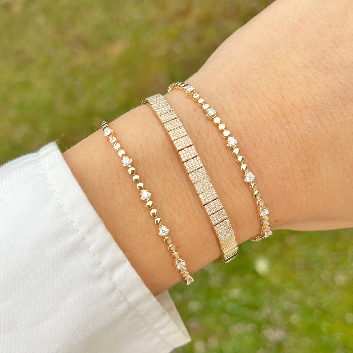 14K GOLD DIAMOND NADINE BRACELET – Jen K Online