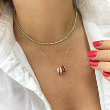 14K GOLD RUBY ETERNITY BEAD