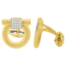 14K GOLD DIAMOND DANIEL CUFFLINKS