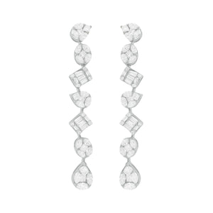 14K GOLD DIAMOND LARGE VICTORIA EARRINGS