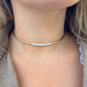 14K GOLD DIAMOND NAVAH CHOKER NECKLACE