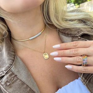 14K GOLD DIAMOND NAVAH CHOKER NECKLACE