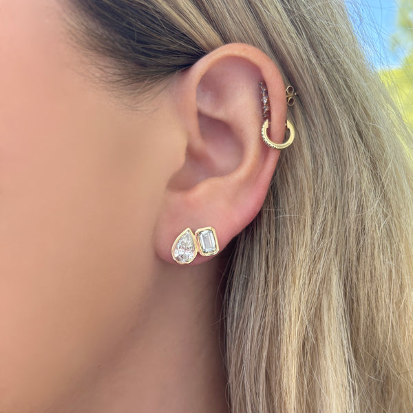 14K GOLD LAB GROWN DIAMOND JESS STUDS