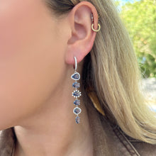 14K GOLD DIAMOND SAPPHIRE ALEXIS EARRINGS