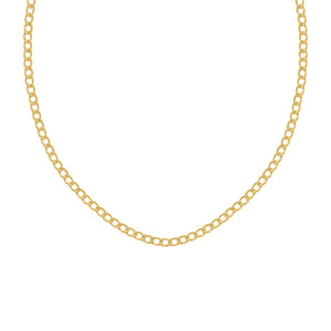 14K GOLD 18" CURB CHAIN NECKLACE