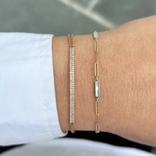 14K GOLD ANNA MOTHER OF PEARL LINK BRACELET