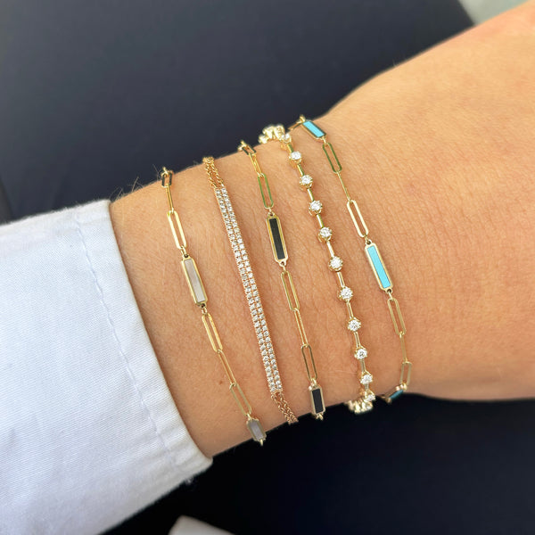14K GOLD DIAMOND REBECCA BRACELET