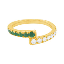 14K GOLD DIAMOND EMERALD ISABELLE RING