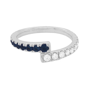 14K GOLD DIAMOND SAPPHIRE ISABELLE RING