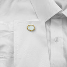 14K GOLD DIAMOND MOTHER OF PEARL DANNY CUFFLINKS