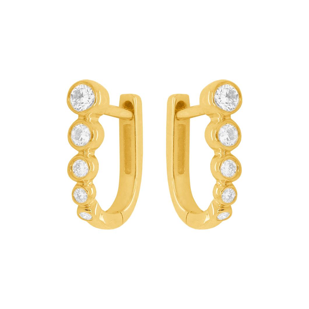 14K GOLD DIAMOND LIZZIE HUGGIES