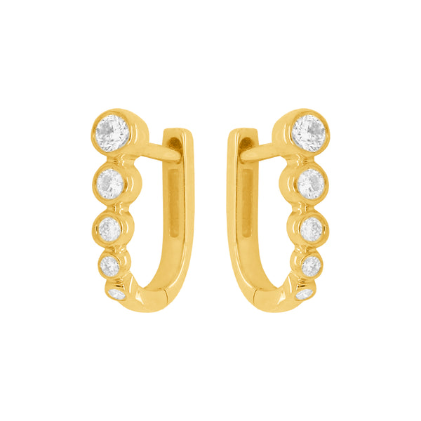 14K GOLD DIAMOND LIZZIE HUGGIES