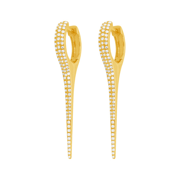 14K GOLD DIAMOND MEDIUM TYLER EARRINGS