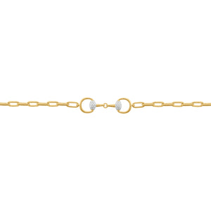 14K GOLD DIAMOND HATTIE PAPERCLIP BRACELET