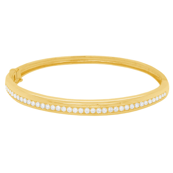 14K GOLD DIAMOND LAURA BANGLE